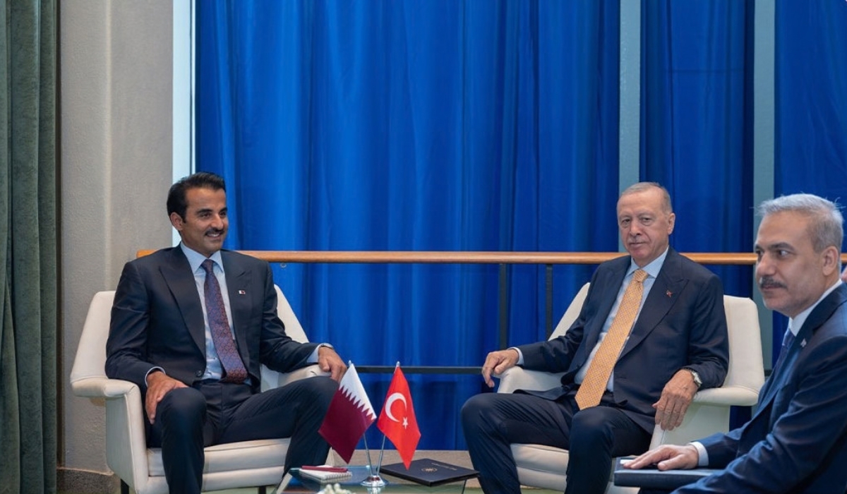 HH the Amir Meets Turkish President on Sidelines of UN General Assembly